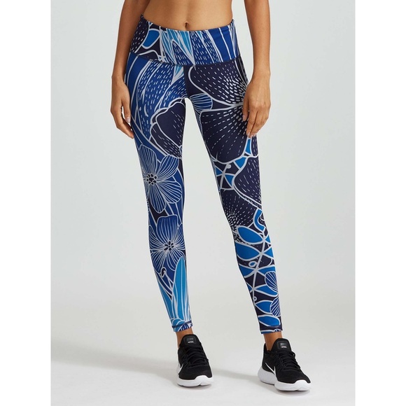 Noli Yoga Women Blue Bloom Legging, XS-L NWT - Picture 2 of 4
